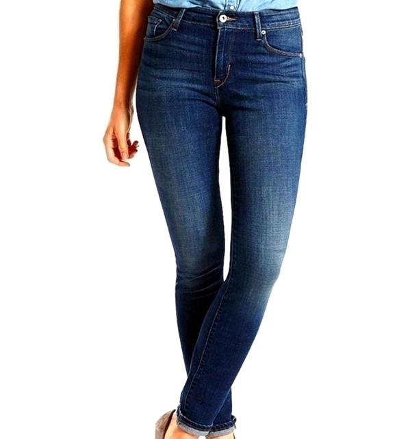 LEVI'S mid rise skinny size 6 blue jeans - Picture 1 of 9